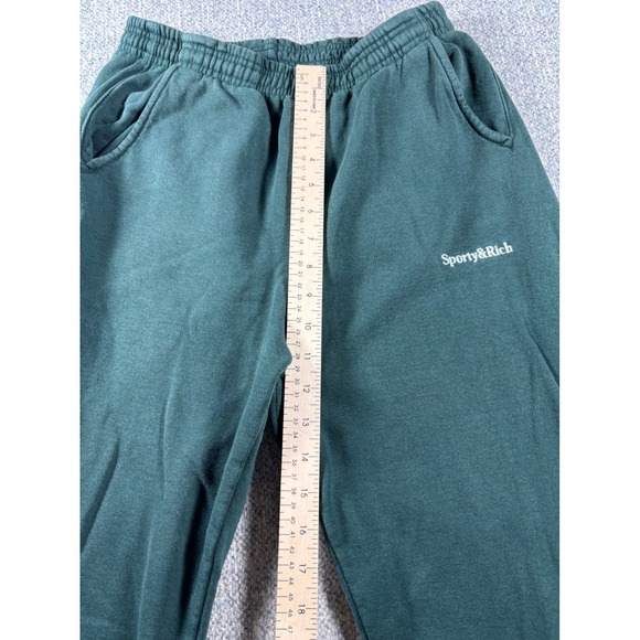 Sporty Rich Sweatpants Joggers Dark Green Mens S Made USA - Picture 4 of 7